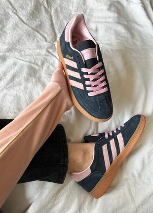 Кросівки adidas spezial handball core black clear pink gum2 фото