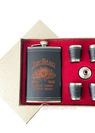 Подарунковий набір з флягою jim beam 9 оz