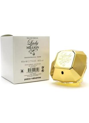 Парфюмированная вода тестер женская paco rabanne lady million (пако946 леди миллион) 80 мл2 фото