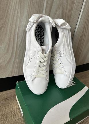 Puma білі шкіряні кросівки натуральна шкіра 40