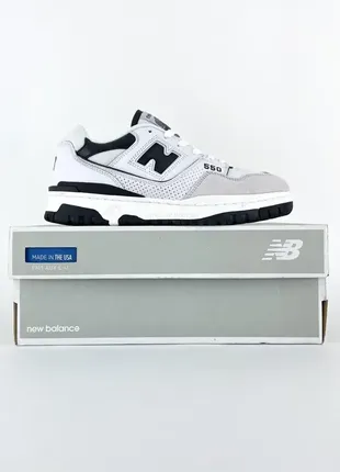 Женские кроссовки new balance 550 sea salt black3 фото