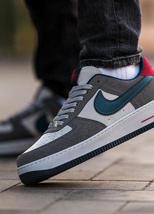 Кроссовки nike air force 1 low "grey/beige/red" 4