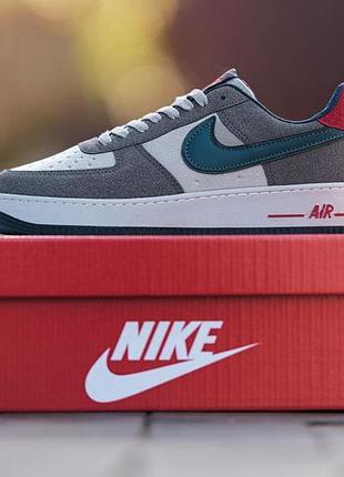 Кроссовки nike air force 1 low "grey/beige/red" 5