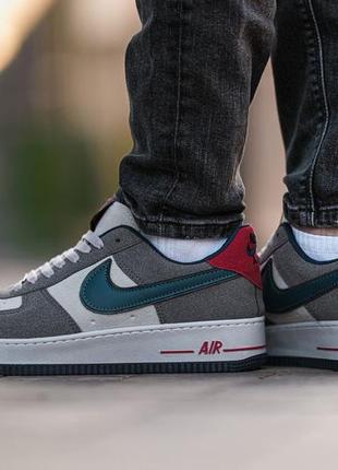 Кроссовки nike air force 1 low "grey/beige/red" 7