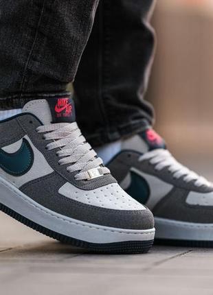 Кроссовки nike air force 1 low "grey/beige/red" 8