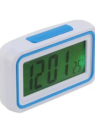 Часы будильник говорящие часы kenko kk-9905 tr для плохо слышащих голубой