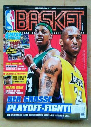 Журнал basket + постеры, журналы баскетбол (на немецком), коби брайант