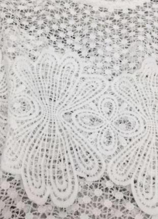 Blue vanilla шикарна біла ажурна блуза.5 фото