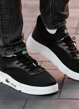 Lacoste lerond black leather hotsell