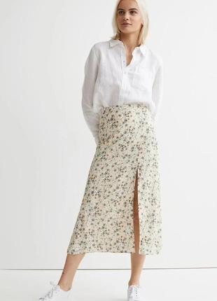 Юбка, юбка-миди в цветочный принт h&m