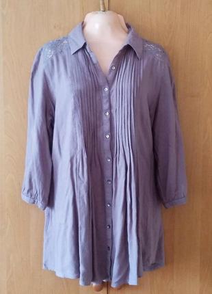 Літня бузкова блуза,сорочка,р.48/50.