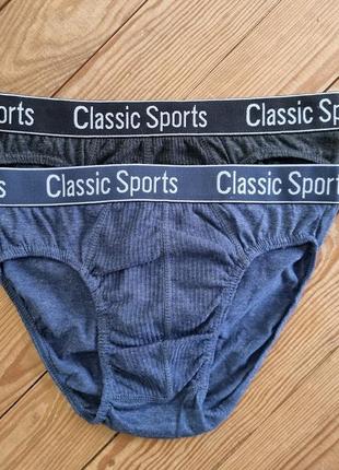 Труси чоловічі, 2 штуки, розмір m, колір синій, сірий