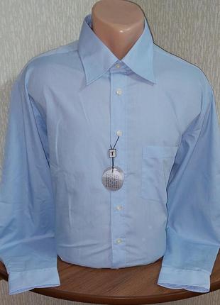 Классическая голубая рубашка tailors smart shirt collection с биркой, молниеносная отправка 🚀