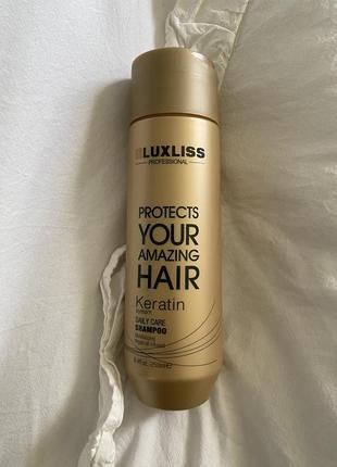 Шампунь keratin для домашнього догляду luxliss keratin daily care shampoo