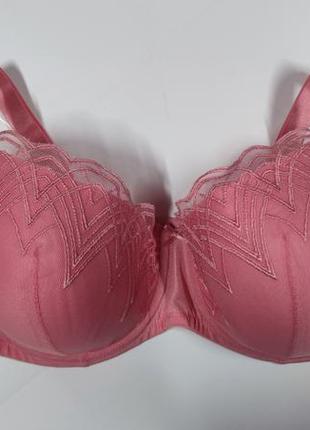 Брендовый роскошный бюстгальтер с вышивкой на пышную грудь george 90e