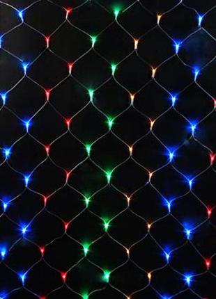 Гирлянда сетка led 1.5х1.5 м мультицветная
