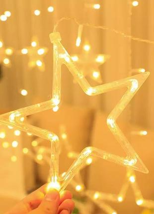 Гирлянда xmas с дедом морозом 200l ww-1 copper curtain ball lamp ww тёплый белый 3m*1.5m3 фото