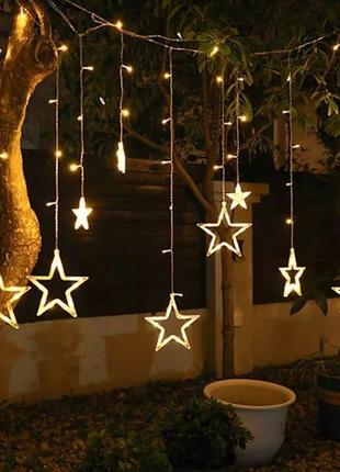 Гирлянда xmas с дедом морозом 200l ww-1 copper curtain ball lamp ww тёплый белый 3m*1.5m5 фото