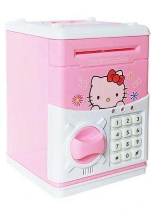 Електронна скарбничка сейф з кодовим замком hello kitty