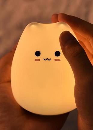 Детский силиконовый ночник fresharoma котик
