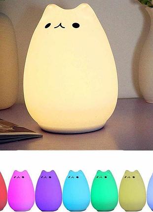 Детский силиконовый ночник fresharoma котик