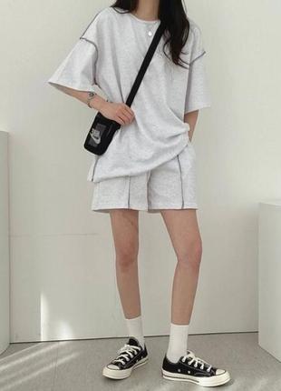 Стильный костюм футболка и шорты6 фото