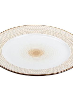 Тарелка, сервированая в ретро стиле, керамическая 26см имеет классическую круглую форму
