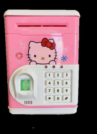 Електронна скарбничка-сейф із відбитком пальця hello kitty