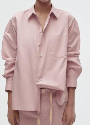 Брючный костюм из поплина zara