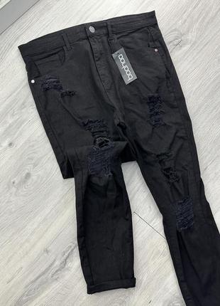 Джинсы с высокой посадкой boohoo