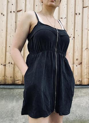 Платье платье сарафан шелк темно серого цвета dolce vita