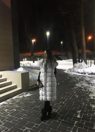 Жилетка з песця біла