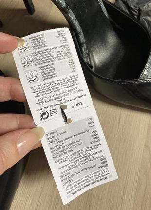 Туфли лодочки черные туфли под питона zara- 36p10 фото