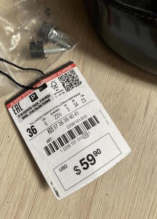 Туфли лодочки черные туфли под питона zara- 36p3 фото
