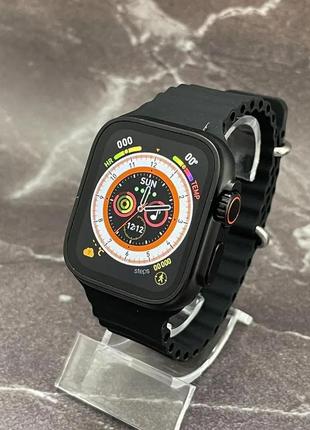 Електронний смарт-годинник smart watch x8 ultra max 49 мм з магнітною зарядкою та чорним мікрофоном1 фото