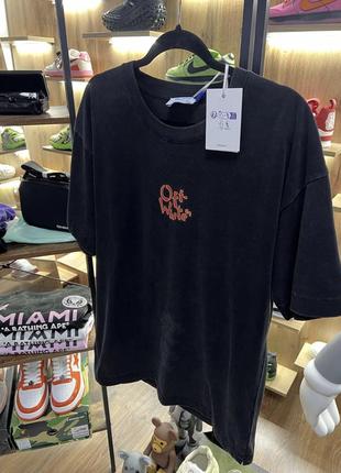 Футболка off-white aw23 flame logo faded