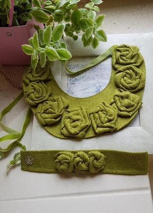 Украшение в стиле бохо. колье и браслет.