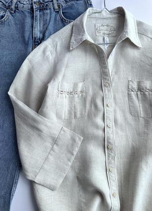 Лляна, базова сорочка , рубашка , блуза