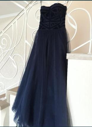 Продам стильное вечернее/выпускное синее платье