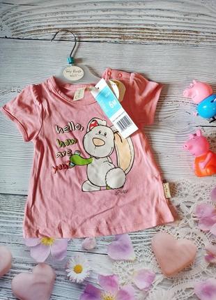 Футболка на дівчинку 6 міс. на зріст 68 см, німеччина.