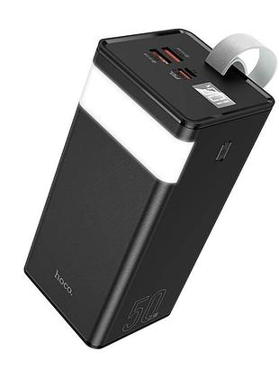 Повербанк / power bank / умб hoco powermaster j86a 50000mah 2xusb/type-c з ліхтариком чорний