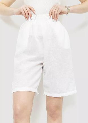 Льняные шорты на резинке