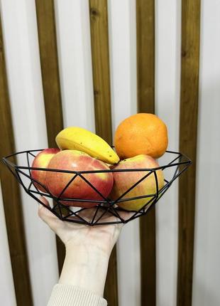 Металева фруктовниця. фруктовниця в стилі лофт. підставка для фруктів
