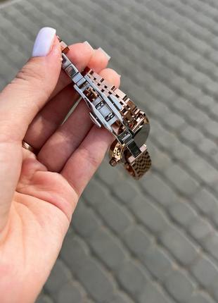 Часы женские кварцевые olevs золотые з синим циферблатом