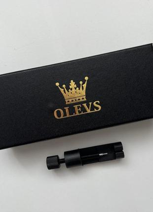 Часы женские кварцевые olevs золотые з синим циферблатом