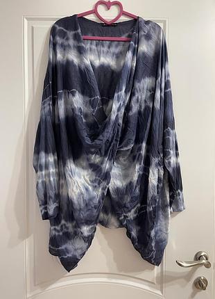 Шовковий італійський блузон великого розміру