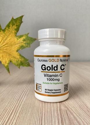 Вітамін с, california gold nutrition gold c, 1000 мг, 60 капсул
