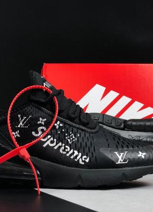 Nike air max 270 supreme x lv  чорні чоловічі кросівки