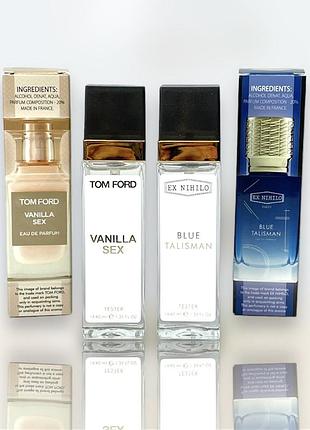 Набор мини парфюм tom ford vanilla sex и ex nihilo blue talisman 40 мл