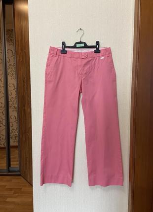 Розовые базовые брюки mango размер 48-50